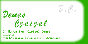 denes czeizel business card